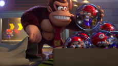 Review Mario vs. Donkey Kong: <a href = https://www.marioswitch.nl/Switch-spel-info.php?t=Donkey_Kong_Country_Tropical_Freeze target = _blank>Donkey Kong</a> gaat er met alle Mini-Mario’s vandoor! Mario moet hem tegenhouden!