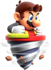 Dankzij de Boorpaddenstoel kan Mario in de grond of in het plafond boren om zo nieuwe plekken te ontdekken. Je kan ook stekelige of bepantserde vijanden verslaan!