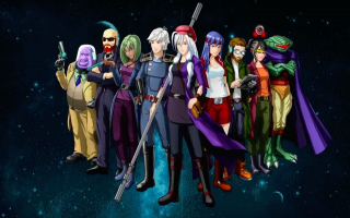 Cosmic Star Heroine: Afbeelding met speelbare characters