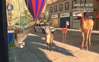 In Goat Simulator: The GOATY, you play as a little goat and try to cause as much damage as possible!