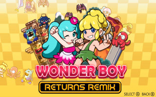 Wonder Boy Returns Remix: Afbeelding met speelbare characters